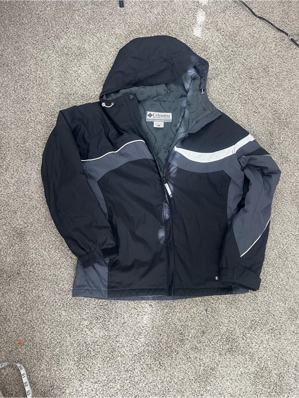 Columbia Vertex  Women Black & Gray Hooded Jacket, size L